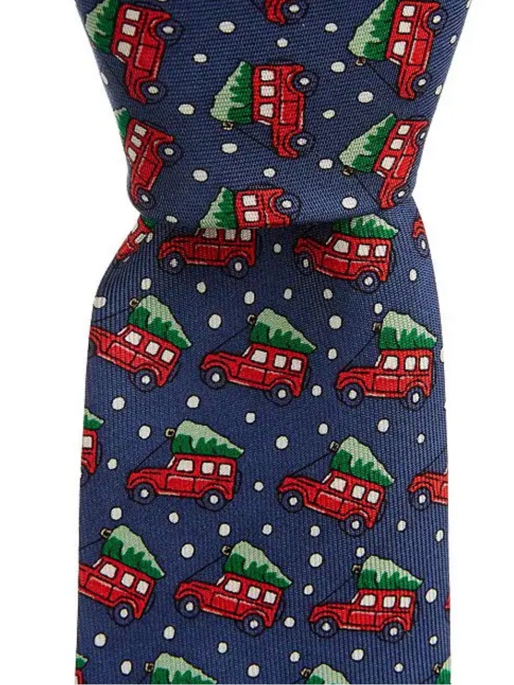 Vineyard Vines Boys Truck and Trees Printed Christmas Tie NWT